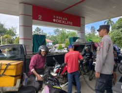 Polsek Hulu Gurung Monitoring Stok BBM, Distribusi di SPBU 65.787.001 PT.Katulistiwa Jaya Mulia 