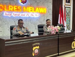 Kapolres Melawi Berikan Arahan Kepada Personel Polres Melawi dan Polsek Jajaran