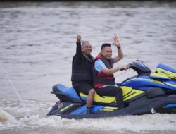 Keren !! Wako Edi Jajal Jetski di Sungai Kapuas, Dorong Potensi Wisata Air