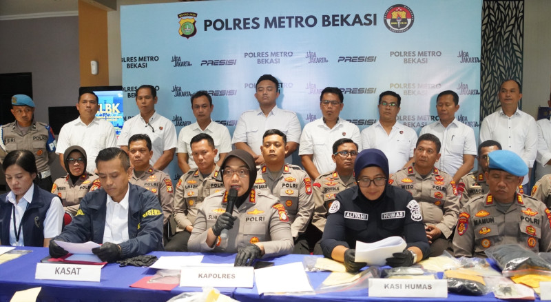 Aksi Bandit Motor Diburu Habis, Polres Metro Bekasi Amankan 25 Tersangka