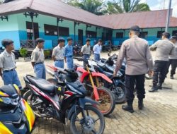 Polsek Silat Hulu Sosialisasi dan Tertibkan Knalpot Brong di SMPN 01 dan SMAN 01 Silat Hulu