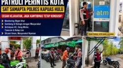 Patroli Perintis Kota Sat Samapta Polres Kapuas Hulu Jaga Kondusifitas Putussibau