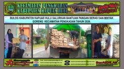 Bulog Kabupaten Kapuas Hulu Salurkan Bantuan Pangan Beras dan Minyak Goreng di Kecamatan Pengkadan