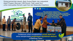 Sinergi Entaskan Kemiskinan Ekstrem, Bank Sumsel Babel Manggar Salurkan Buku Tabungan BSPS Belitung Timur