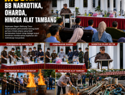 Kejari Beltim Musnahkan BB Narkotika, Oharda, Hingga Alat Tambang