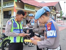Propam Polres Melawi Gelar Gaktibplin, Periksa Kelengkapan Kendaraan dan Identitas Personel