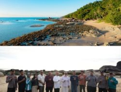 Gubernur Ria Norsan Komitmen Kembangkan Pantai Temajuk Sebagai Gerbang Pariwisata Perbatasan