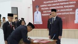 Bupati Kapuas Hulu Lantik 58 ASN pada Jabatan Pimpinan Tinggi Pratama, Administrator, Pengawas dan Fungsional