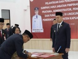 Bupati Kapuas Hulu Lantik 58 ASN pada Jabatan Pimpinan Tinggi Pratama, Administrator, Pengawas dan Fungsional