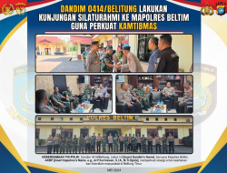 Dandim 0414/Belitung Lakukan Kunjungan Silaturahmi Ke Mapolres Beltim Guna Perkuat Kamtibmas