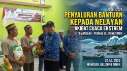 Cuaca Ekstrem, Pemkab Belitung Timur Salurkan Bantuan Sembako Untuk Nelayan di Manggar