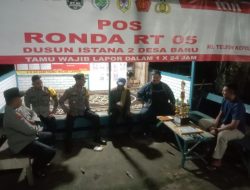 Satbinmas Polres Melawi Laksanakan Pembinaan dan Sambang Pos Satkamling di Kecamatan Nanga Pinoh