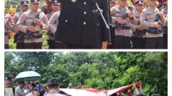 Polres Melawi Berikan Penghormatan Terakhir Kepada Aiptu M.T.L Tobing