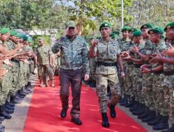 Menhan Tinjau Yonif TP 932/Sunan Bonang untuk Pastikan Kesiapan Satuan