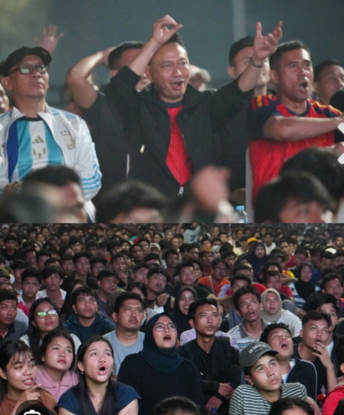 Ribuan Warga Tumpah Ruah di Pontianak Nonton Spanyol Juara Piala Dunia 2026 