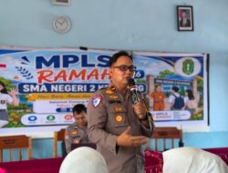 Cegah Penyalahgunaan Narkoba dan Kenakalan Remaja, Polsek Benua Kayong Sosialisasi kepada Peserta MPLS SMAN 2 Benua Kayong