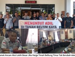 Menuntut Adil di Tanah Beltim Kaya : Kampong Kamek Ancam Aksi Lebih Besar Jika Harga Timah Belitung Timur Tak Berubah Dalam Seminggu