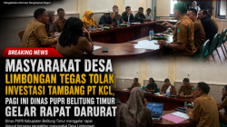 Masyarakat Desa Limbongan Tegas Tolak Investasi Tambang PT KCL, Pagi Ini Dinas PUPR Belitung Timur Gelar Rapat Darurat
