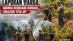 Respons Kilat Laporan Warga, Babinsa Renggiang Berhasil Lokalisir Titik Api