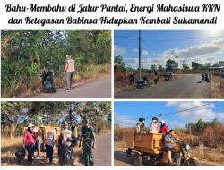 Bahu-Membahu di Jalur Pantai, Energi Mahasiswa KKN dan Ketegasan Babinsa Hidupkan Kembali Sukamandi