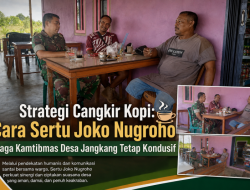 Strategi Cangkir Kopi: Cara Sertu Joko Nugroho Jaga Kamtibmas Desa Jangkang Tetap Kondusif