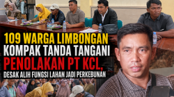 109 Warga Limbongan Kompak Tanda Tangani Penolakan PT KCL, Desak Alih Fungsi Lahan Jadi Perkebunan