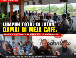 Lumpuh Total di Jalan, Damai di Meja Cafe: Siasat Kapolsek Gantung Redam Konflik Warga vs PT HPI