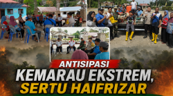 Antisipasi Kemarau Ekstrem, Sertu Haifrizar Bentuk ‘Benteng Hijau’ Relawan Karhutlah di Batu Penyu