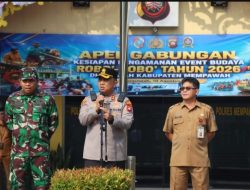 Polres Mempawah Gelar Apel Gabungan Kesiapan Pengamanan Robo’-Robo’ 2026
