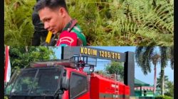 Gerak Cepat Kodim 1205/Sintang Bawa Water Tank, Bantu Percepat Penanganan Karhutla