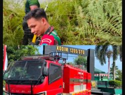 Gerak Cepat Kodim 1205/Sintang Bawa Water Tank, Bantu Percepat Penanganan Karhutla