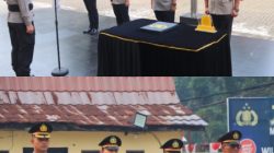 Kapolresta Pontianak Pimpin Upacara Serah Terima Jabatan Kasat Intelkam dan Kabag SDM