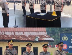Kapolresta Pontianak Pimpin Upacara Serah Terima Jabatan Kasat Intelkam dan Kabag SDM