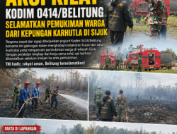 Aksi Kilat Kodim 0414/Belitung Selamatkan Pemukiman Warga dari Kepungan Karhutla di Sijuk