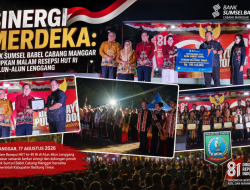Sinergi Merdeka: Bank Sumsel Babel Cabang Manggar Hidupkan Malam Resepsi HUT RI di Alun-Alun Lenggang