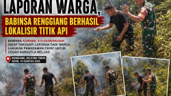 Respons Kilat Laporan Warga, Babinsa Renggiang Berhasil Lokalisir Titik Api