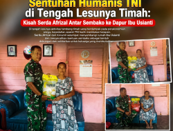 Sentuhan Humanis TNI di Tengah Lesunya Timah: Kisah Serda Afrizal Antar Sembako ke Dapur Ibu Usianti
