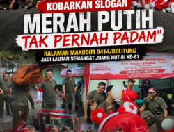 Kobarkan Slogan Merah Putih Tak Pernah Padam, Keluarga Besar Kodim 0414/Belitung Meriahkan HUT RI lewat Senam dan Lomba Tradisional