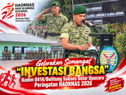 Gelorakan Semangat Investasi Bangsa, Kodim 0414/Belitung Sukses Gelar Upacara Peringatan HAORNAS 2026