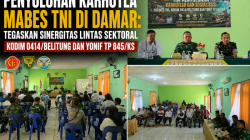 Penyuluhan Karhutla Mabes TNI di Damar: Tegaskan Sinergitas Lintas Sektoral Kodim 0414/Belitung dan Yonif TP 845/KS