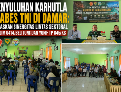 Penyuluhan Karhutla Mabes TNI di Damar: Tegaskan Sinergitas Lintas Sektoral Kodim 0414/Belitung dan Yonif TP 845/KS