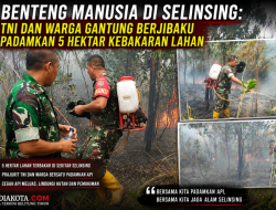 Benteng Manusia di Selinsing: TNI dan Warga Gantung Berjibaku Padamkan 5 Hektar Kebakaran Lahan