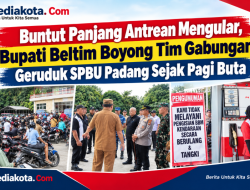 Buntut Panjang Antrean Mengular, Bupati Beltim Boyong Tim Gabungan Geruduk SPBU Padang Sejak Pagi Buta
