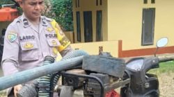 Inovasi Luar Biasa Polsek Beduai Hadapi Musim Karhutla Modifikasi Motor Jadi Kendaraan Pemadam Api