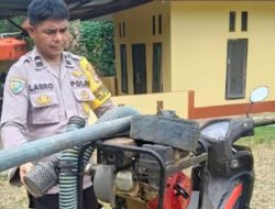Inovasi Luar Biasa Polsek Beduai Hadapi Musim Karhutla Modifikasi Motor Jadi Kendaraan Pemadam Api