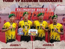 Prajurit Berprestasi dari Yonif TP 833/BD Memborong Medali Kejuaraan Taekwondo Piala Gubernur Kalbar Super Champ 2026