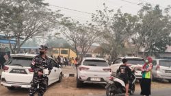 Puskesmas Sungai Kakap dan Kodaeral XII Bagikan Masker Cegah Dampak Kabut Asap