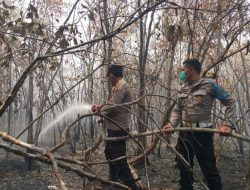 Polsek Marau Gerak Cepat Groundcheck Lima Titik Hotspot Karhutla, Medan Berat Tak Halangi Upaya Pencegahan