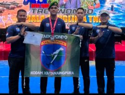 Bawa Semangat Carathana Jitavina, Prajurit Kodam XII/Tpr Raih Perak di Kejuarnas Taekwondo Piala Panglima TNI 2026