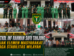 Sambangi Koramil Membalong, Letkol Inf Rahman Safii Tanjung Ajak Elemen Masyarakat Jaga Stabilitas Wilayah